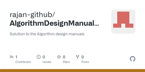 - GitHub - csong2022algorithm-design-manual-python Python translation of algorithm design manual C . . The algorithm design manual solutions github